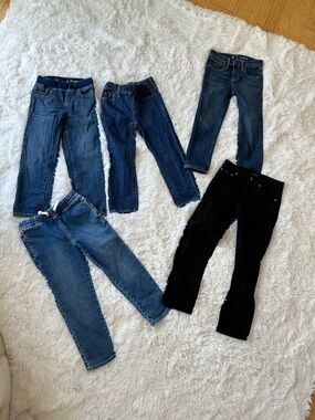 Bundle Lot 5 Kid Jeans - Blue and Black - sizes 5, 6, XS (see tags) Barely worn!